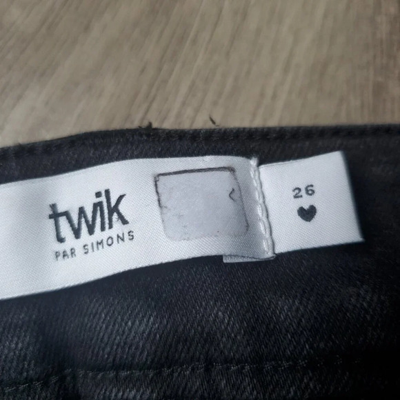 TWIK | High Rise Skinny Leg Punk Fit Black Denim Jeans (Size 26) - Picture 4 of 8